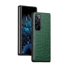 For OPPO Find N Folding Crocodile Texture Leather Phone Case(Green) - 1