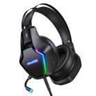 awei GM-1 USB + 3.5mm Ambient Light Gaming Headset with Microphone(Black) - 1