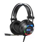 awei GM-2 USB + 3.5mm Ambient Light Gaming Wired Headset with Microphone(Black) - 1