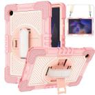 For Samsung Galaxy Tab A8 10.5 2021 360 Degree Rotation Contrast Color Silicone + PC Tablet Case(Rose Gold) - 1