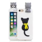 For iPhone SE 2020 & 8 & 7 3D Cartoon Pattern Shockproof TPU Protective Case(Little Black Cat) - 1