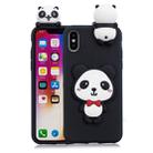 For iPhone XR 3D Cartoon Pattern Shockproof TPU Protective Case(Red Bow Panda) - 1