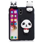 For iPhone XS Max 3D Cartoon Pattern Shockproof TPU Protective Case(Red Bow Panda) - 1