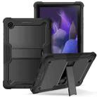 For Samsung Galaxy Tab A8 10.5 2021 Silicone + PC Shockproof Protective Tablet Case with Holder(Black) - 1