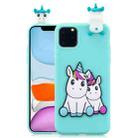 For iPhone 11 3D Cartoon Pattern Shockproof TPU Protective Case(Couple Unicorn) - 1