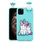 For iPhone 11 Pro Max 3D Cartoon Pattern Shockproof TPU Protective Case(Couple Unicorn) - 1