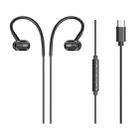 awei TC-6 Type-C / USB-C Mini Stereo In-ear Wired Earphone(Black) - 1