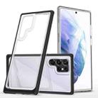 For Samsung Galaxy S22 Ultra 5G Clear Acrylic+PC+TPU Shockproof Phone Case(Black) - 1