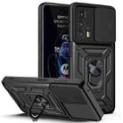 For Motorola Edge 20 Pro Sliding Camera Cover TPU+PC Phone Case(Black) - 1