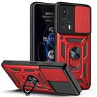 For Motorola Edge 20 Pro Sliding Camera Cover TPU+PC Phone Case(Red) - 1