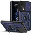 For Motorola Edge 20 Pro Sliding Camera Cover TPU+PC Phone Case(Blue) - 1