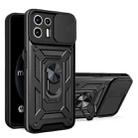 For Motorola Edge 20 Lite Sliding Camera Cover TPU+PC Phone Case(Black) - 1