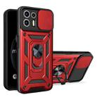 For Motorola Edge 20 Lite Sliding Camera Cover TPU+PC Phone Case(Red) - 1