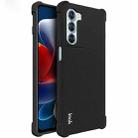 For Motorola Moto G200 5G imak All-inclusive Shockproof Airbag TPU Case with Screen Protector(Matte Black) - 1