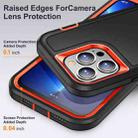 For iPhone 11 Pro Max 3 in 1 Rugged Holder Phone Case (Black + Orange) - 5