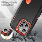 For iPhone 11 Pro Max 3 in 1 Rugged Holder Phone Case (Black + Orange) - 6