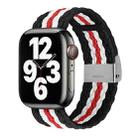 Vertical Texture Braided Watch Band For Apple Watch Series 8&7 41mm / SE 2&6&SE&5&4 40mm / 3&2&1 38mm(Black Red White) - 1