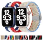 Vertical Texture Braided Watch Band For Apple Watch Series 8&7 41mm / SE 2&6&SE&5&4 40mm / 3&2&1 38mm(Blue White Red) - 2