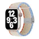 Vertical Texture Braided Watch Band For Apple Watch Ultra 49mm / Series 8&7 45mm / SE 2&6&SE&5&4 44mm / 3&2&1 42mm(Orange White Blue) - 1