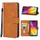 Leather Phone Case For LG Q9(Brown) - 1