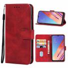 Leather Phone Case For OPPO Reno3 Youth(Red) - 1