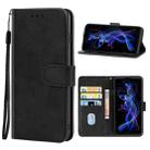 Leather Phone Case For Sharp Aquos R5G/SH-51A(Black) - 1