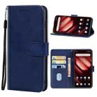 Leather Phone Case For UMIDIGI F1 Play(Blue) - 1