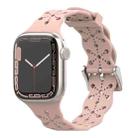 Lace Silicone Watch Band For Apple Watch Series 9&8&7 41mm / SE 3&SE 2&6&SE&5&4 40mm / 3&2&1 38mm(Vintage Rose) - 1