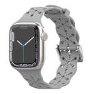 Lace Silicone Watch Band For Apple Watch Series 8&7 41mm / SE 2&6&SE&5&4 40mm / 3&2&1 38mm(Cloudy Grey) - 1