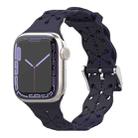 Lace Silicone Watch Band For Apple Watch Series 9&8&7 41mm / SE 3&SE 2&6&SE&5&4 40mm / 3&2&1 38mm(Midnight Blue) - 1