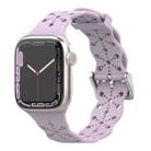 Lace Silicone Watch Band For Apple Watch Ultra 49mm / Series 8&7 45mm / SE 2&6&SE&5&4 44mm / 3&2&1 42mm(Purple) - 1