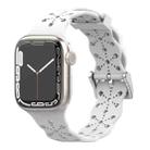 Lace Silicone Watch Band For Apple Watch Ultra 49mm&Watch Ultra 2 49mm / Series 9&8&7 45mm / SE 3&SE 2&6&SE&5&4 44mm / 3&2&1 42mm(White) - 1