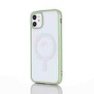 2 in 1 Colorful Frame Transparent Magnetic Phone Case For iPhone 13 Pro(Green) - 1