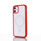 2 in 1 Colorful Frame Transparent Magnetic Phone Case For iPhone 13 Pro Max(Red) - 1