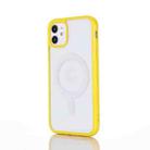 2 in 1 Colorful Frame Transparent Magnetic Phone Case For iPhone 13 Pro Max(Yellow) - 1