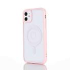 2 in 1 Colorful Frame Transparent Magnetic Phone Case For iPhone 13 Pro Max(Pink) - 1