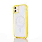 2 in 1 Colorful Frame Transparent Magnetic Phone Case For iPhone 11(Yellow) - 1