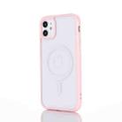 2 in 1 Colorful Frame Transparent Magnetic Phone Case For iPhone 11(Pink) - 1