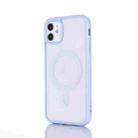 2 in 1 Colorful Frame Transparent Magnetic Phone Case For iPhone 11 Pro(Light Blue) - 1