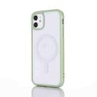 2 in 1 Colorful Frame Transparent Magnetic Phone Case For iPhone 11 Pro Max(Green) - 1