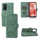 For TCL 205 Skin Feel Magnetic Buckle Leather Phone Case(Green) - 1