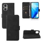 For OnePlus Nord N20 5G Skin Feel Magnetic Buckle Leather Phone Case(Black) - 1