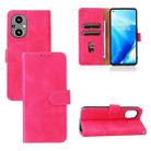 For OnePlus Nord N20 5G Skin Feel Magnetic Buckle Leather Phone Case(Rose Red) - 1