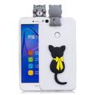 For Huawei P8 Lite 2017 3D Cartoon Pattern Shockproof TPU Protective Case(Little Black Cat) - 1
