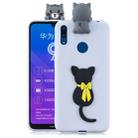 For Huawei Y7 2019 3D Cartoon Pattern Shockproof TPU Protective Case(Little Black Cat) - 1