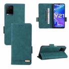 For vivo Y21 / Y33s Magnetic Clasp Leather Phone Case(Green) - 1