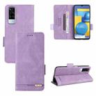 For vivo Y51 2020 / Y31 2021 Magnetic Clasp Leather Phone Case(Purple) - 1