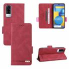 For vivo Y51 2020 / Y31 2021 Magnetic Clasp Leather Phone Case(Red) - 1