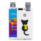 For Huawei Honor 7C 3D Cartoon Pattern Shockproof TPU Protective Case(Little Black Cat) - 1