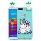 For Huawei Honor 7C 3D Cartoon Pattern Shockproof TPU Protective Case(Couple Unicorn) - 1